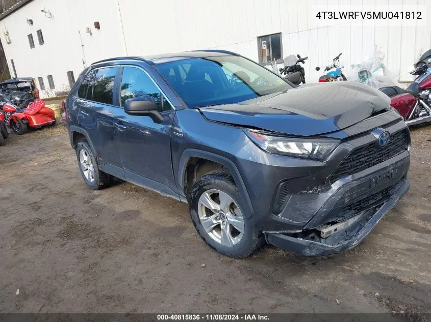 2021 Toyota Rav4 Hybrid Le VIN: 4T3LWRFV5MU041812 Lot: 40815836