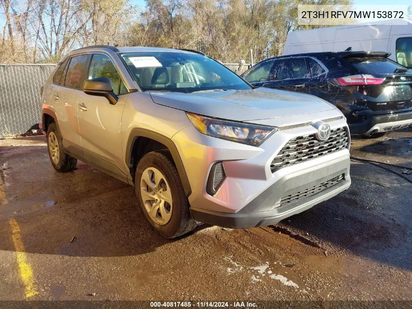 2021 Toyota Rav4 Le VIN: 2T3H1RFV7MW153872 Lot: 40817485