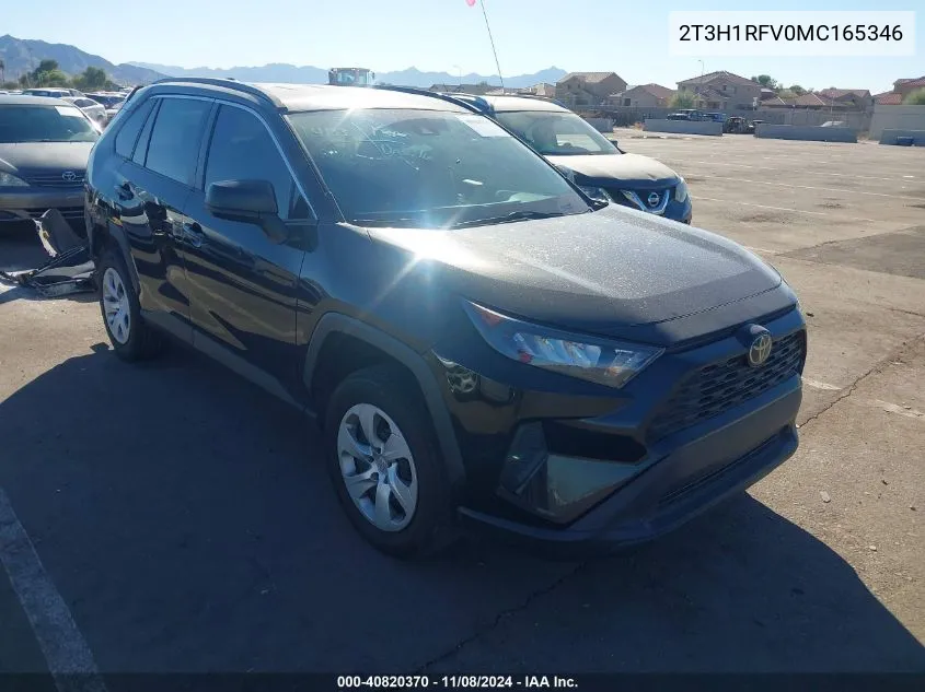 2021 Toyota Rav4 Le VIN: 2T3H1RFV0MC165346 Lot: 40820370