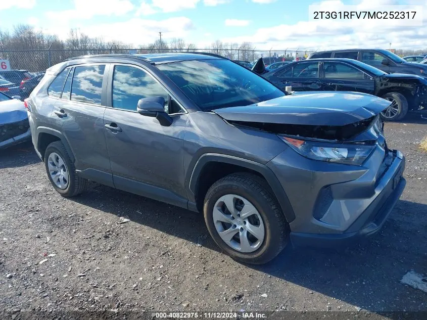 2T3G1RFV7MC252317 2021 Toyota Rav4 Le