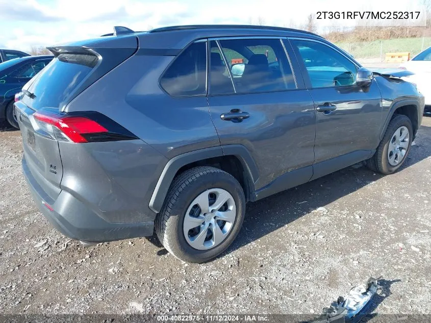 2T3G1RFV7MC252317 2021 Toyota Rav4 Le