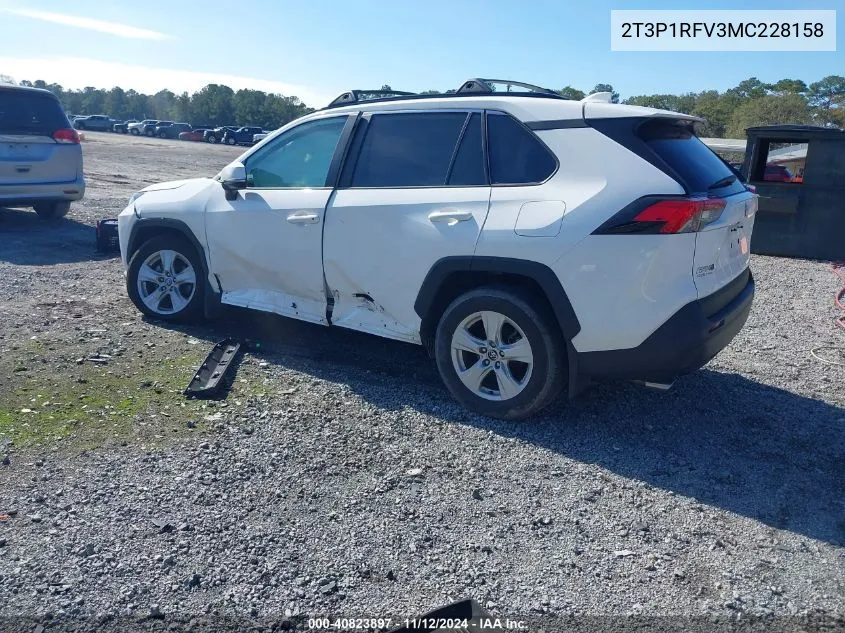 2021 Toyota Rav4 Xle VIN: 2T3P1RFV3MC228158 Lot: 40823897