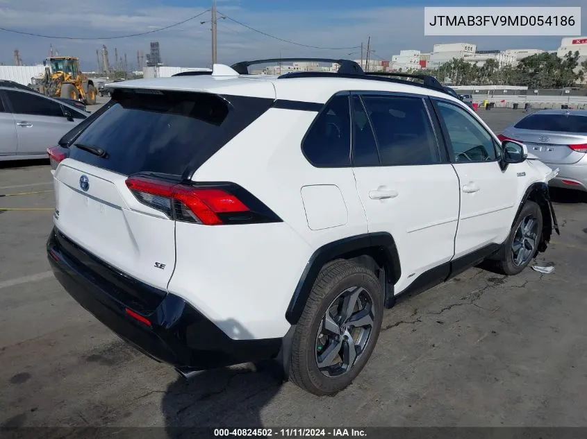 2021 Toyota Rav4 Prime Se VIN: JTMAB3FV9MD054186 Lot: 40824502