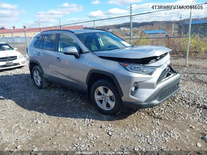 2021 Toyota Rav4 Hybrid Xle VIN: 4T3RWRFV1MU044605 Lot: 40826871