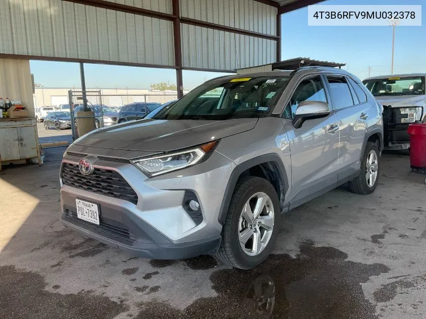 2021 Toyota Rav4 Xle Premium/Xse VIN: 4T3B6RFV9MU032378 Lot: 40827093