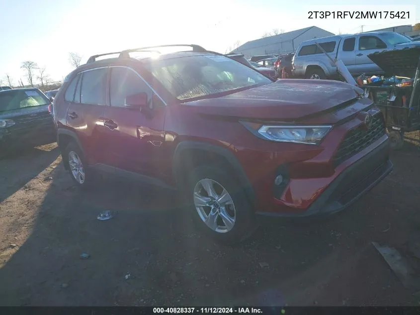 2T3P1RFV2MW175421 2021 Toyota Rav4 Xle