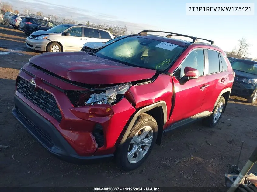 2T3P1RFV2MW175421 2021 Toyota Rav4 Xle