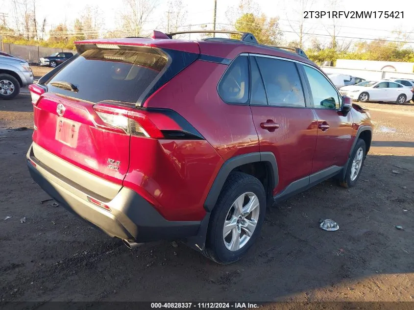 2T3P1RFV2MW175421 2021 Toyota Rav4 Xle