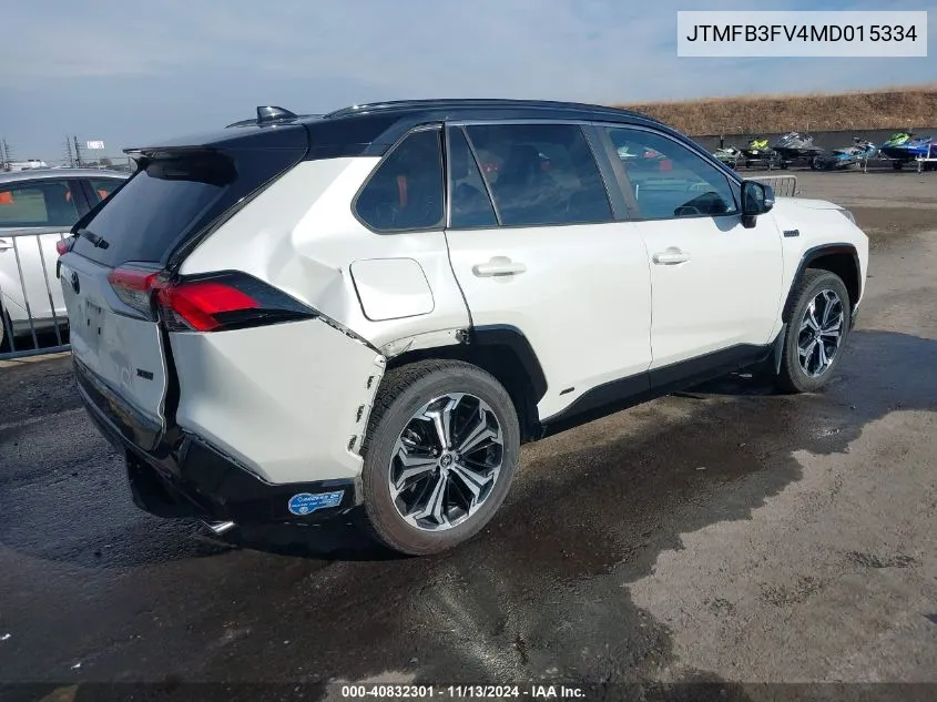 2021 Toyota Rav4 Prime Xse VIN: JTMFB3FV4MD015334 Lot: 40832301