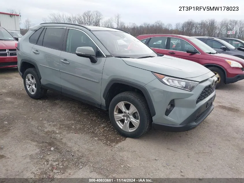 2021 Toyota Rav4 Xle VIN: 2T3P1RFV5MW178023 Lot: 40833681