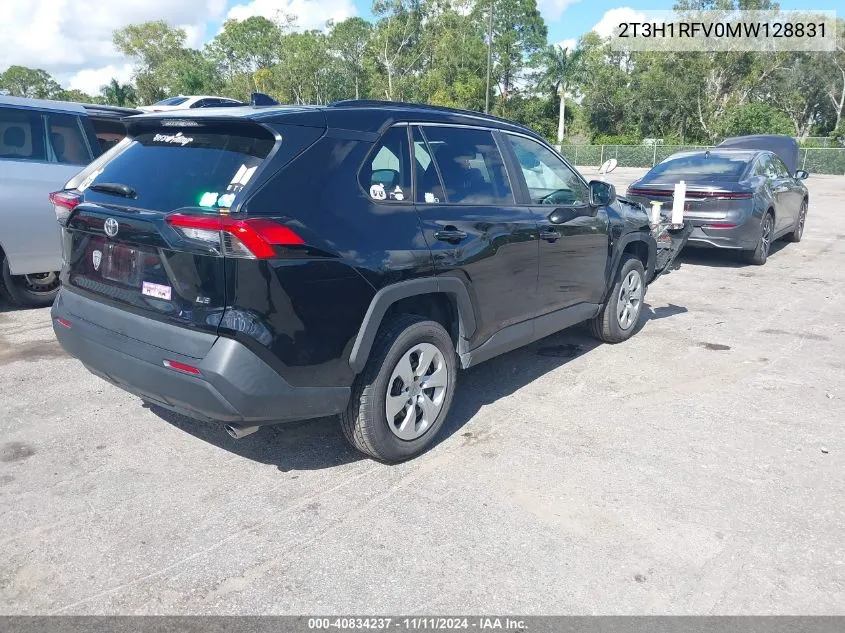 2021 Toyota Rav4 Le VIN: 2T3H1RFV0MW128831 Lot: 40834237