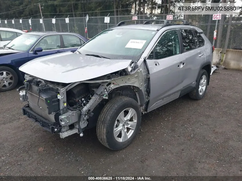 2021 Toyota Rav4 Xle/Xle Premium/Xse VIN: 4T3R6RFV5MU025880 Lot: 40836625