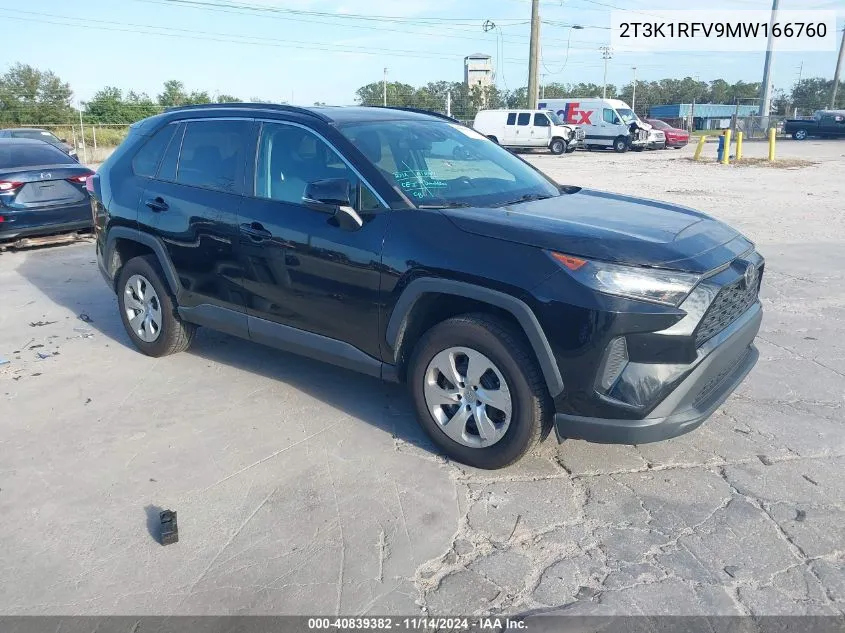 2021 Toyota Rav4 Le VIN: 2T3K1RFV9MW166760 Lot: 40839382