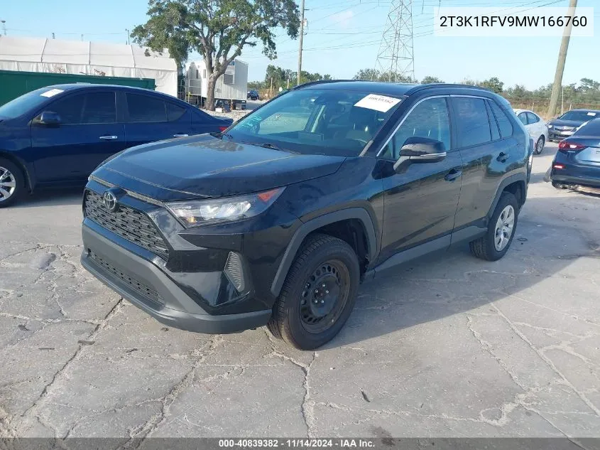 2021 Toyota Rav4 Le VIN: 2T3K1RFV9MW166760 Lot: 40839382