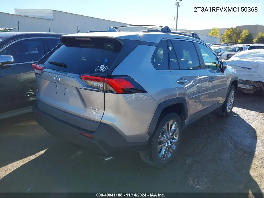 2021 Toyota Rav4 Xle Premium VIN: 2T3A1RFVXMC150368 Lot: 40841108