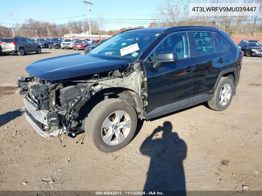 2021 Toyota Rav4 Hybrid Le VIN: 4T3LWRFV9MU039447 Lot: 40843013