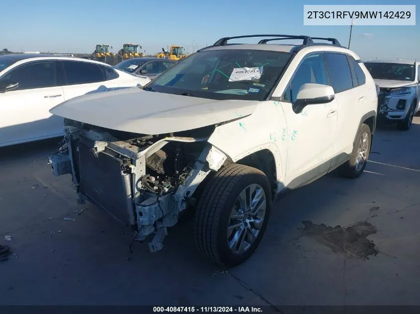 2021 Toyota Rav4 Xle Premium VIN: 2T3C1RFV9MW142429 Lot: 40847415