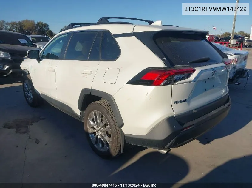 2021 Toyota Rav4 Xle Premium VIN: 2T3C1RFV9MW142429 Lot: 40847415