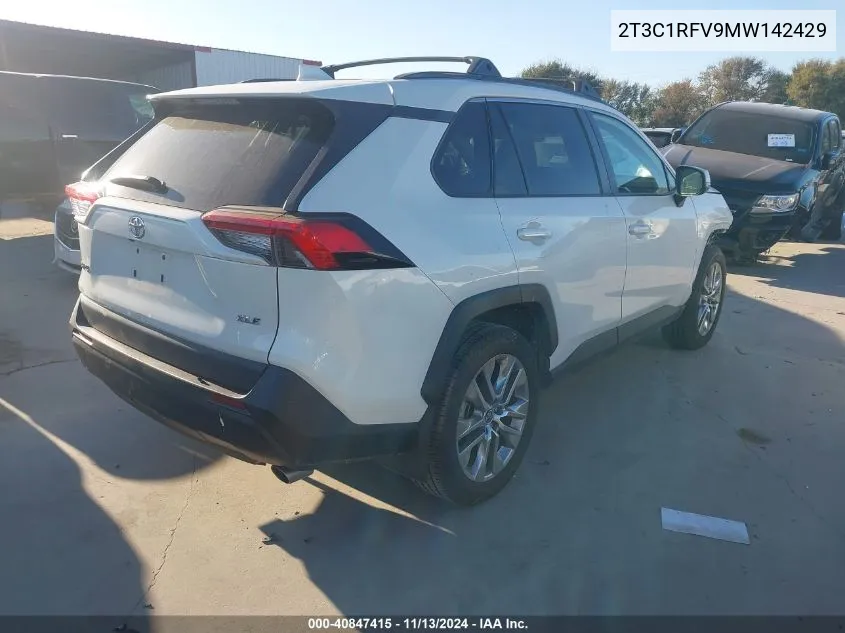 2021 Toyota Rav4 Xle Premium VIN: 2T3C1RFV9MW142429 Lot: 40847415