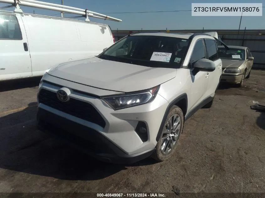 2021 Toyota Rav4 Xle Premium VIN: 2T3C1RFV5MW158076 Lot: 40849067