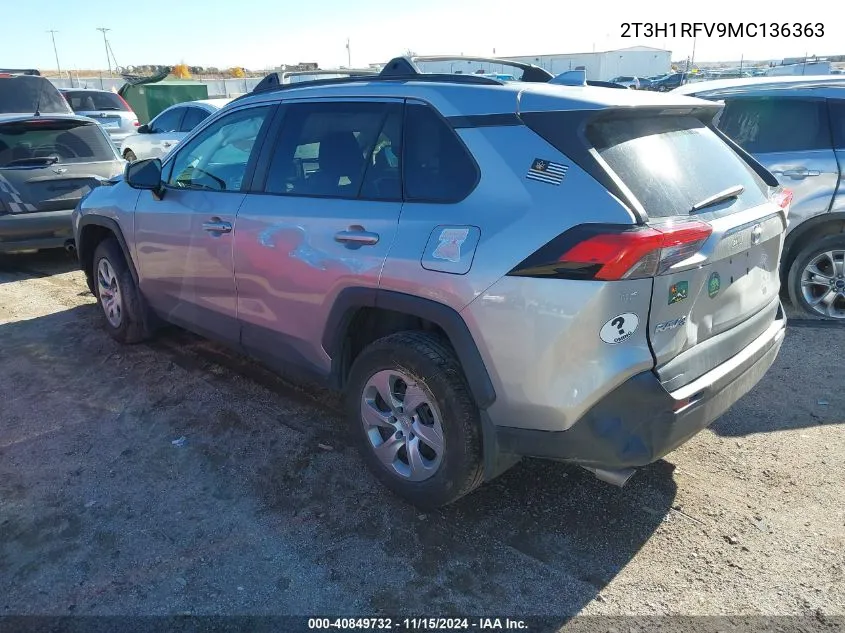 2021 Toyota Rav4 Le VIN: 2T3H1RFV9MC136363 Lot: 40849732