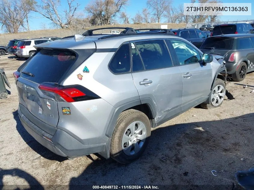 2021 Toyota Rav4 Le VIN: 2T3H1RFV9MC136363 Lot: 40849732