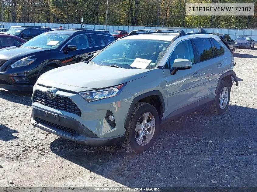 2021 Toyota Rav4 Xle VIN: 2T3P1RFV6MW177107 Lot: 40864461