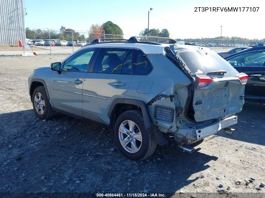 2021 Toyota Rav4 Xle VIN: 2T3P1RFV6MW177107 Lot: 40864461