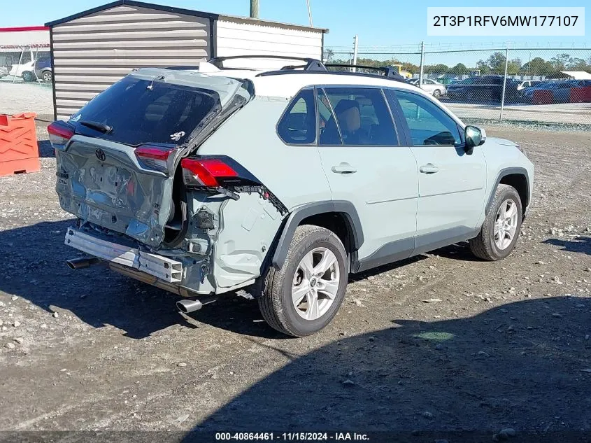 2021 Toyota Rav4 Xle VIN: 2T3P1RFV6MW177107 Lot: 40864461