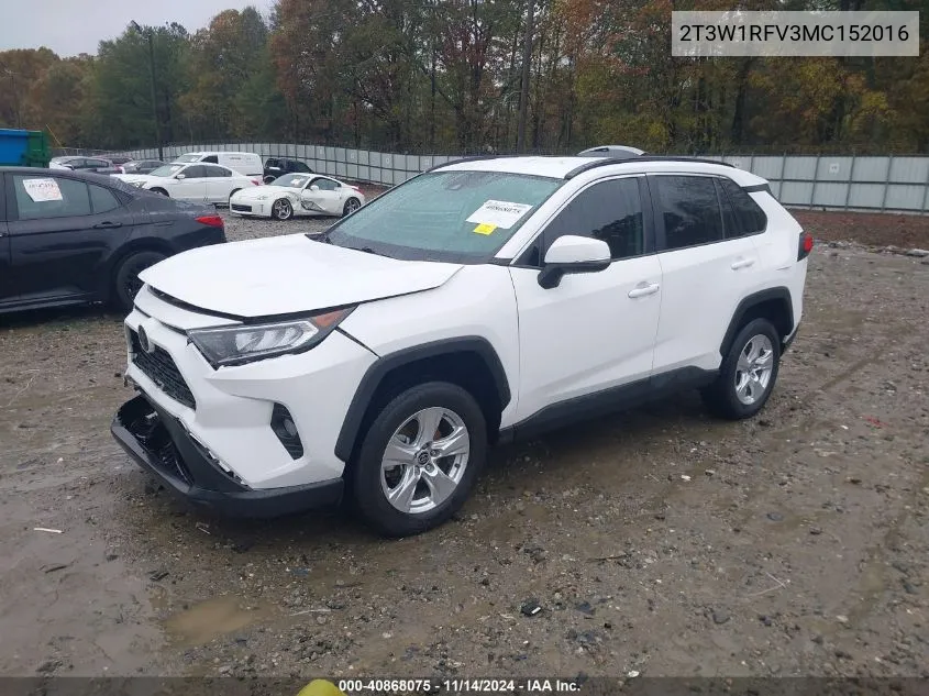 2021 Toyota Rav4 Xle VIN: 2T3W1RFV3MC152016 Lot: 40868075