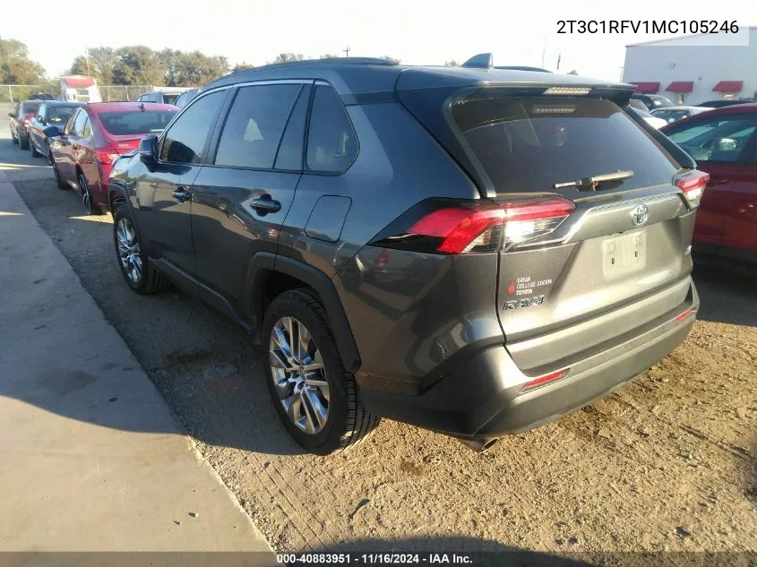 2021 Toyota Rav4 Xle Premium VIN: 2T3C1RFV1MC105246 Lot: 40883951