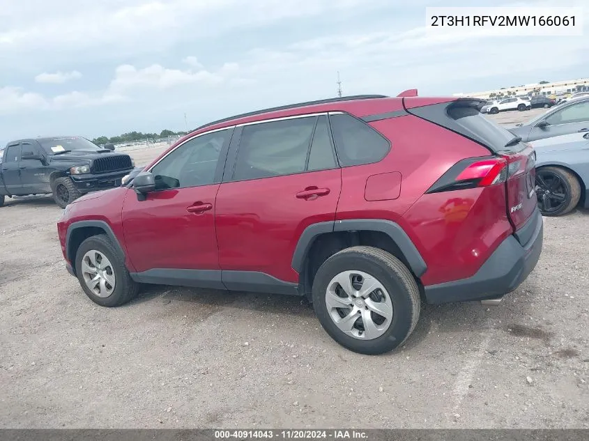 2021 Toyota Rav4 Le VIN: 2T3H1RFV2MW166061 Lot: 40914043