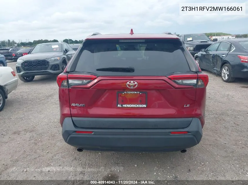 2021 Toyota Rav4 Le VIN: 2T3H1RFV2MW166061 Lot: 40914043