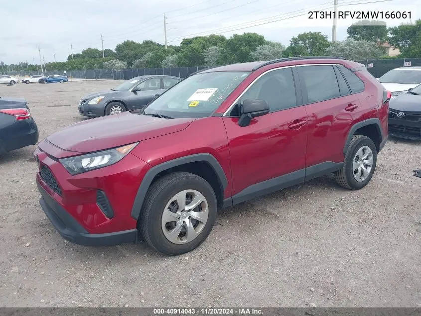 2021 Toyota Rav4 Le VIN: 2T3H1RFV2MW166061 Lot: 40914043