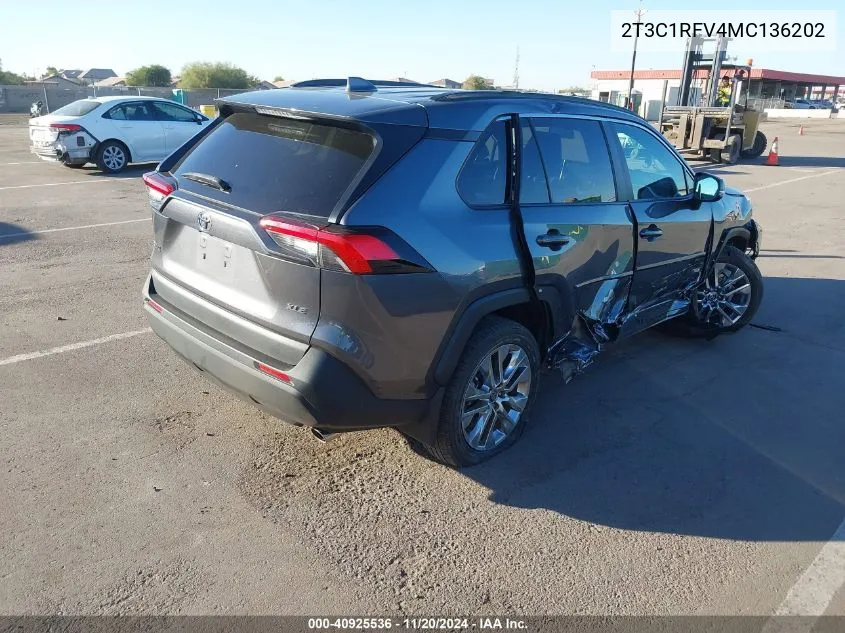 2021 Toyota Rav4 Xle Premium VIN: 2T3C1RFV4MC136202 Lot: 40925536