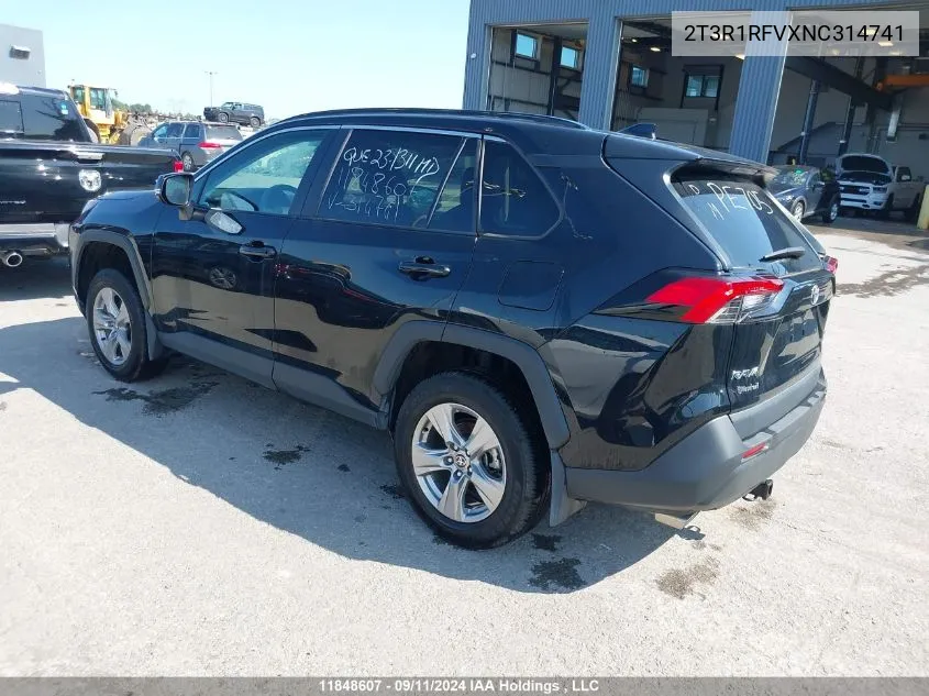 2022 Toyota Rav4 Xle VIN: 2T3R1RFVXNC314741 Lot: 11848607