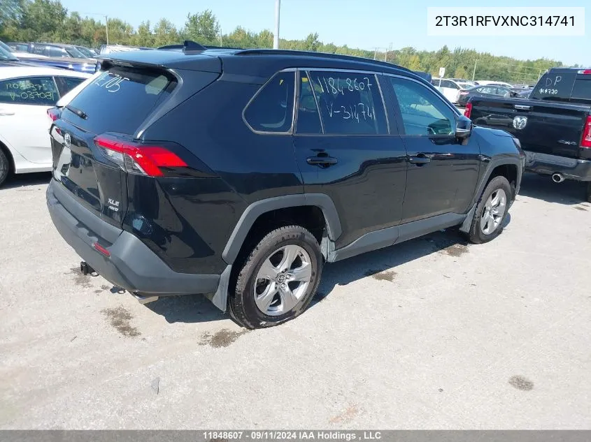 2022 Toyota Rav4 Xle VIN: 2T3R1RFVXNC314741 Lot: 11848607