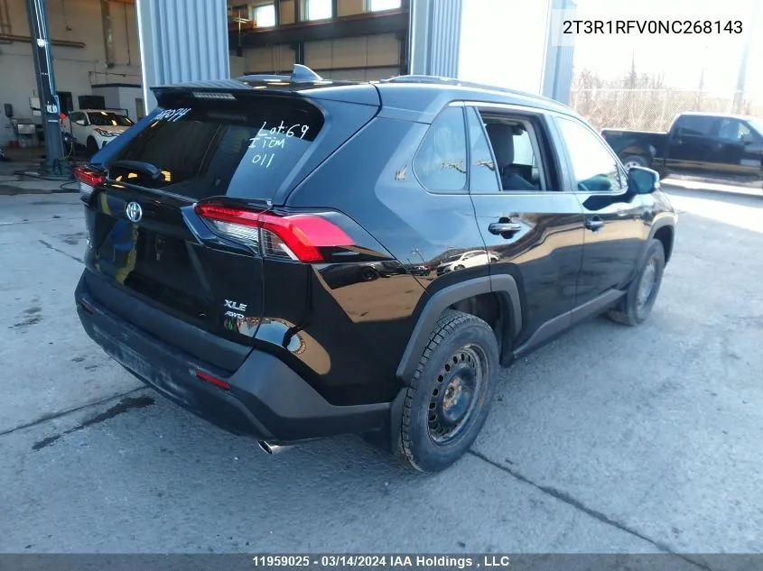 2022 Toyota Rav4 Xle/Xle Premium VIN: 2T3R1RFV0NC268143 Lot: 11959025