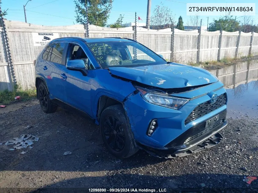 2T34WRFV8NW148634 2022 Toyota Rav4 Se