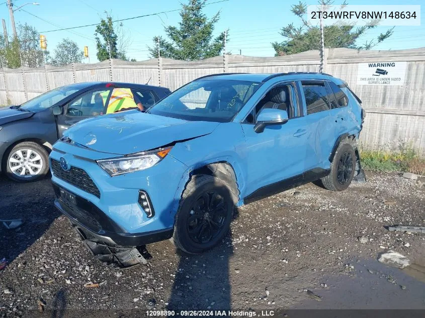 2T34WRFV8NW148634 2022 Toyota Rav4 Se