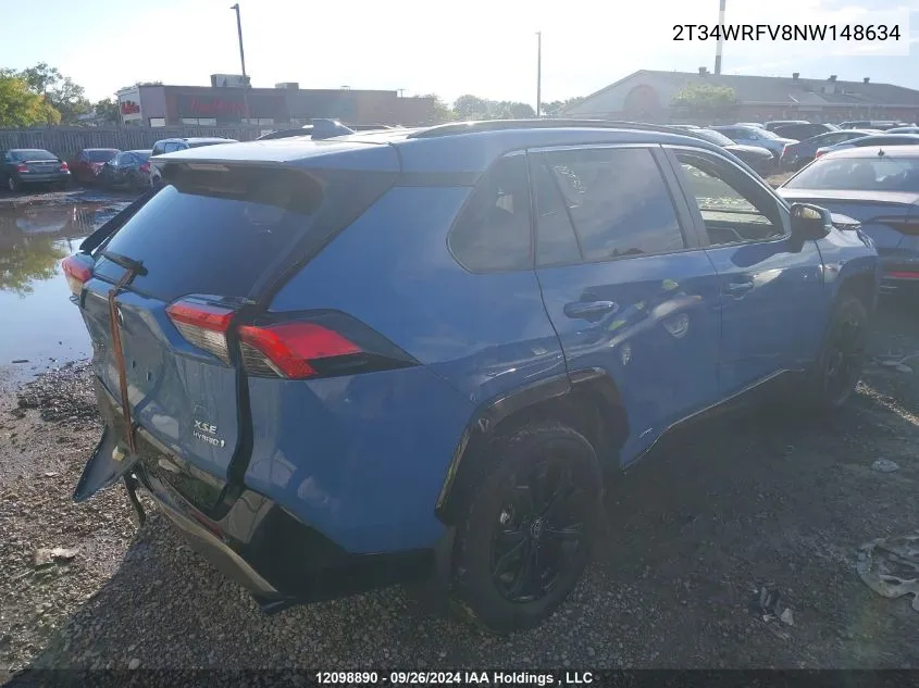 2T34WRFV8NW148634 2022 Toyota Rav4 Se