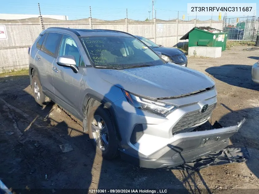 2T3R1RFV4NC311687 2022 Toyota Rav4 Xle/Xle Premium