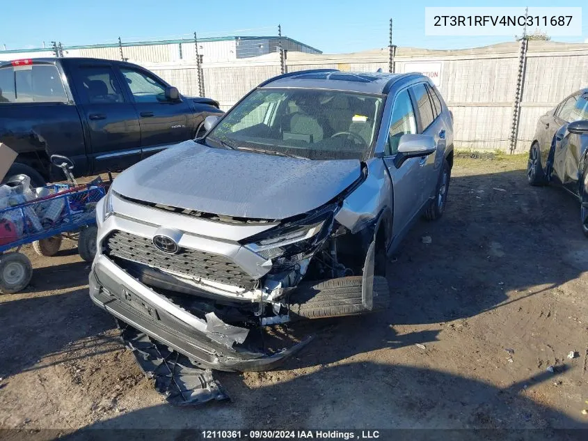 2T3R1RFV4NC311687 2022 Toyota Rav4 Xle/Xle Premium