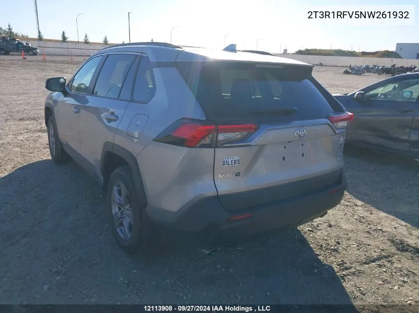 2022 Toyota Rav4 Xle/Xle Premium VIN: 2T3R1RFV5NW261932 Lot: 12113908