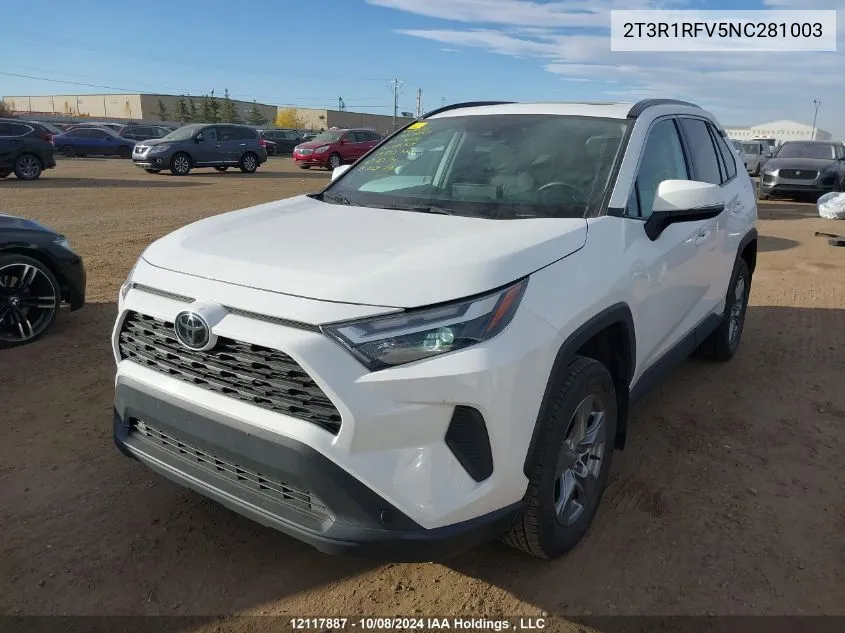 2022 Toyota Rav4 Xle/Xle Premium VIN: 2T3R1RFV5NC281003 Lot: 12117887