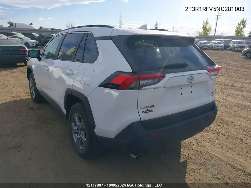 2022 Toyota Rav4 Xle/Xle Premium VIN: 2T3R1RFV5NC281003 Lot: 12117887