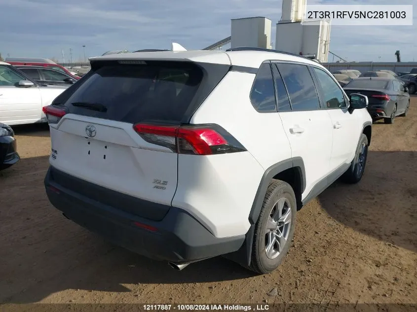 2022 Toyota Rav4 Xle/Xle Premium VIN: 2T3R1RFV5NC281003 Lot: 12117887