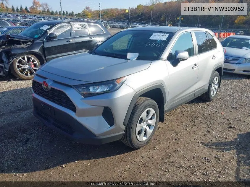 2022 Toyota Rav4 Le VIN: 2T3B1RFV1NW303952 Lot: 12137055