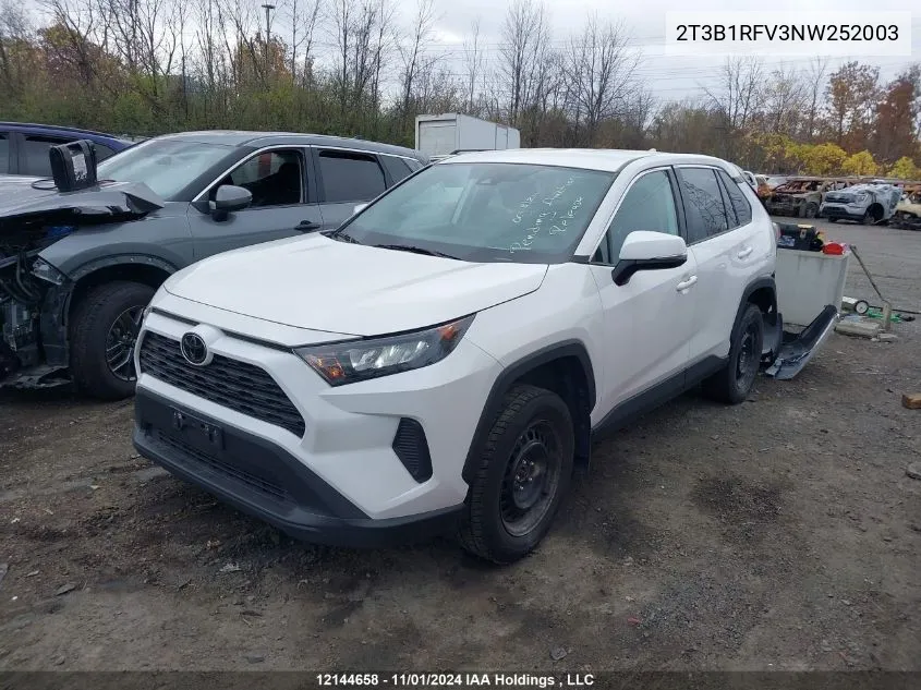 2022 Toyota Rav4 Le VIN: 2T3B1RFV3NW252003 Lot: 12144658