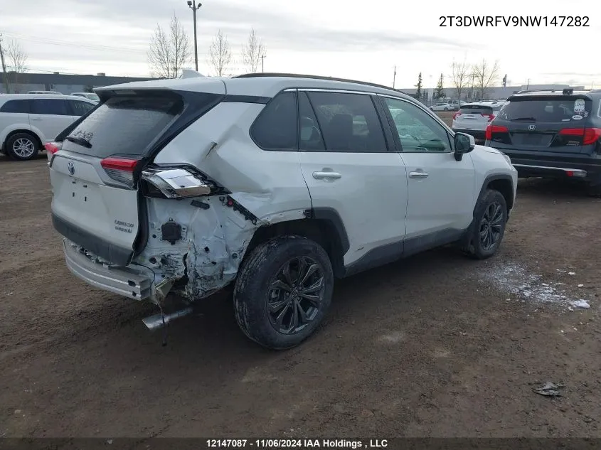 2022 Toyota Rav4 Limited VIN: 2T3DWRFV9NW147282 Lot: 12147087